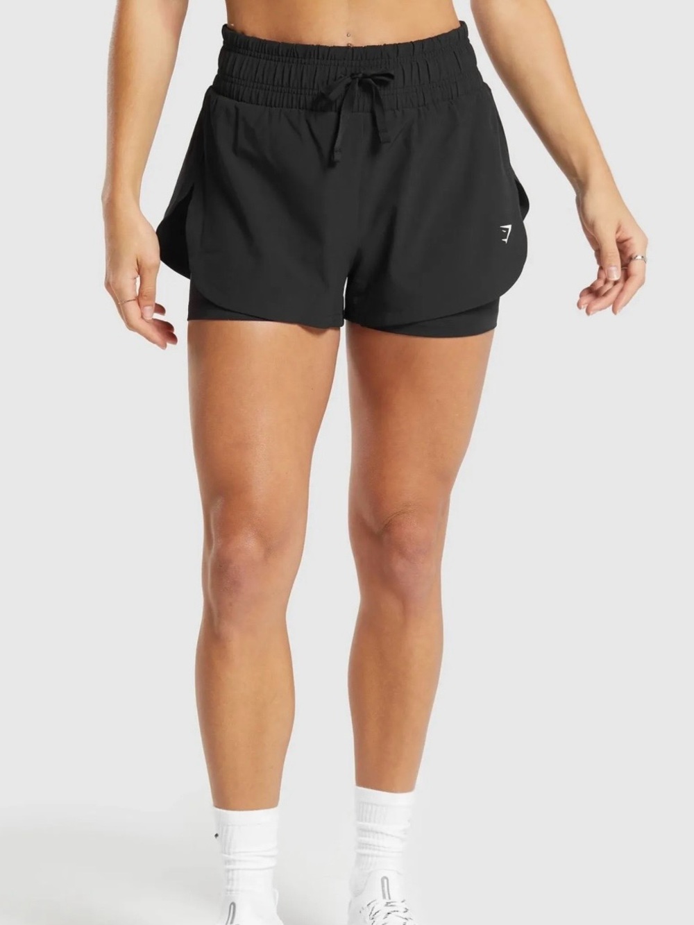 Gymshark Women's Black Double-Layer Training Shorts